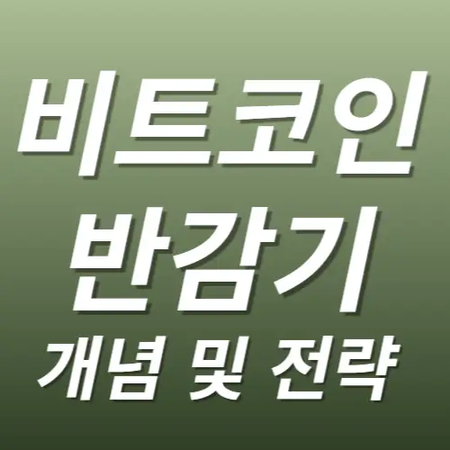 비트코인 반감기 개념 및 투자전략