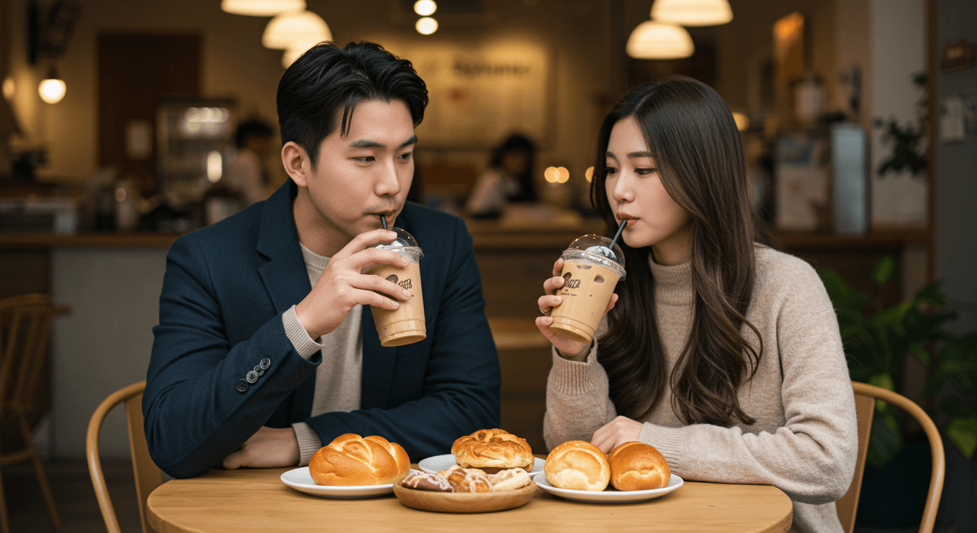 비오는날 카페