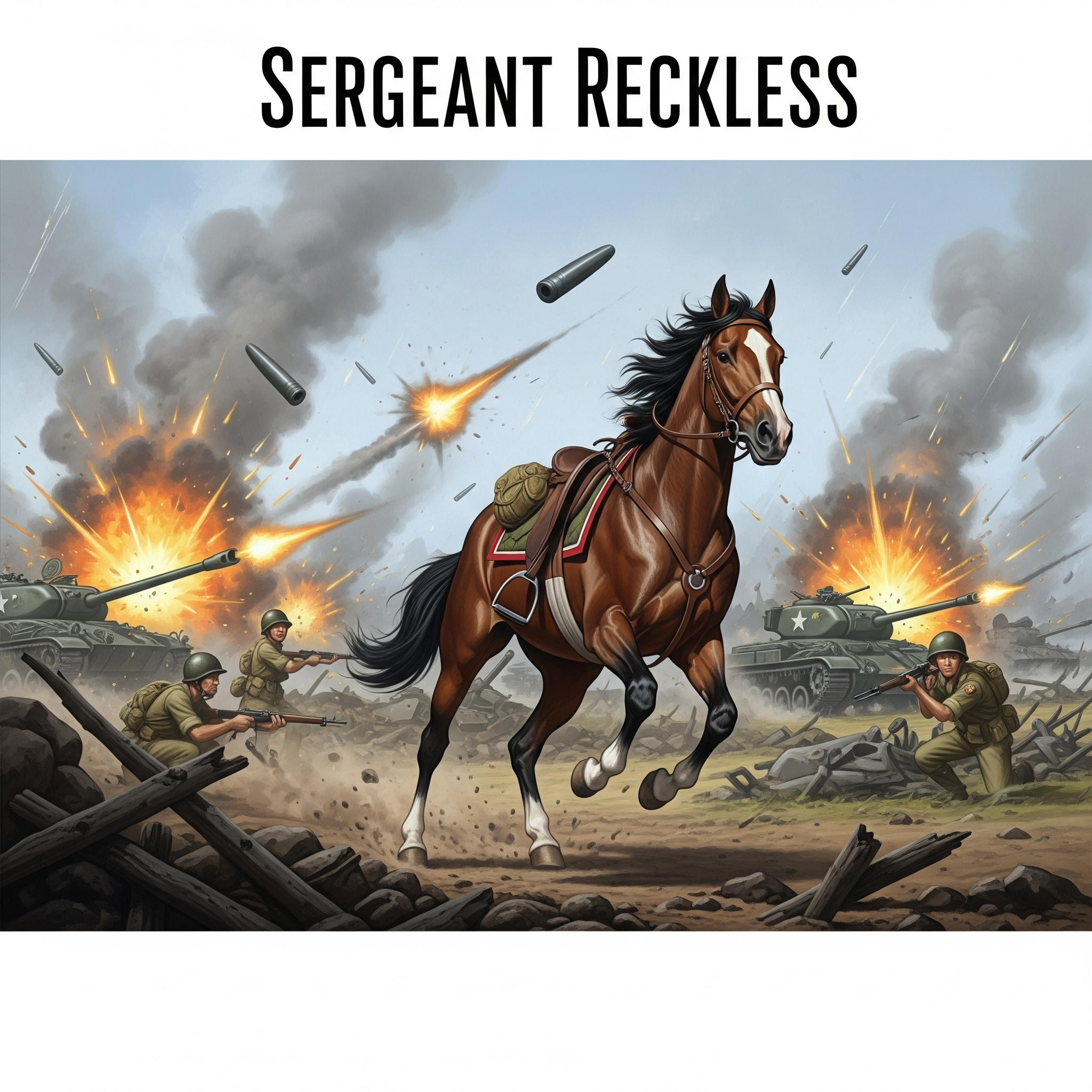 6.25 한국전쟁 전쟁터를 누빈 경주마 레클리스 , 원마명 : 아침해