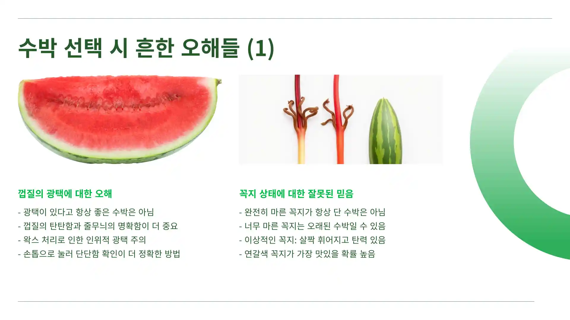 맛있는 수박 고르는 방법