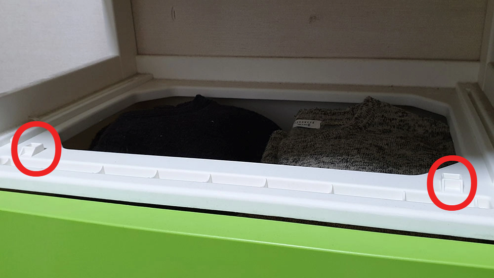 서랍장 내부 모습