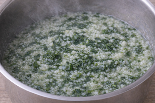 중기 이유식 소고기 아욱 죽 레시피