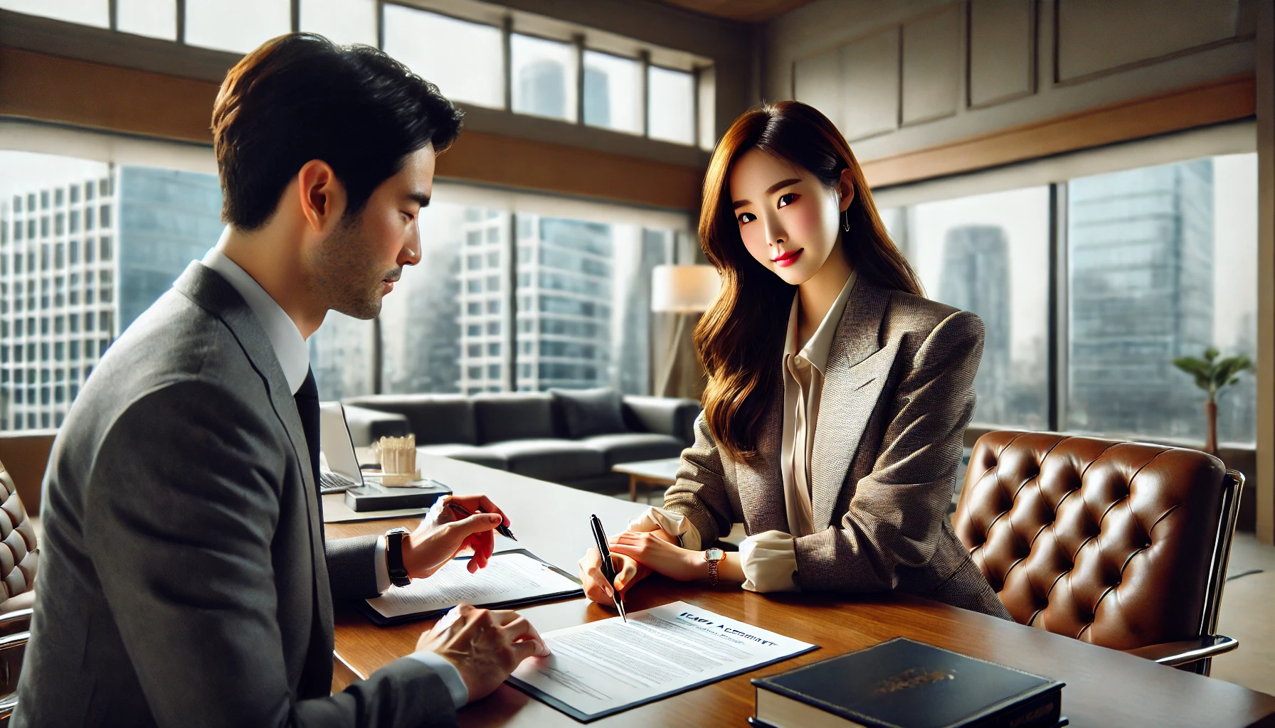 상가임대차계약 체결하는 이미지