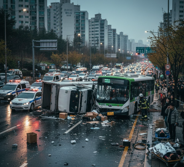 양천구 트럭 버스 충돌 사고 원인 및 피해현황