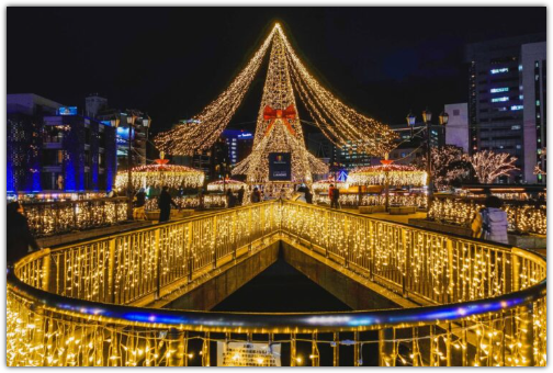 후쿠오카 크리스마스 마켓 위치 일루미네이션