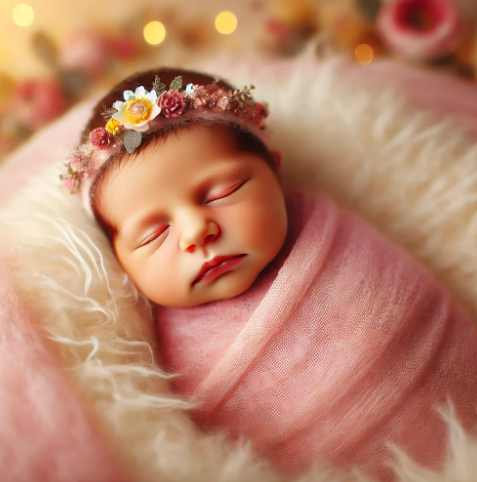 자고있는 여자아기 이미지