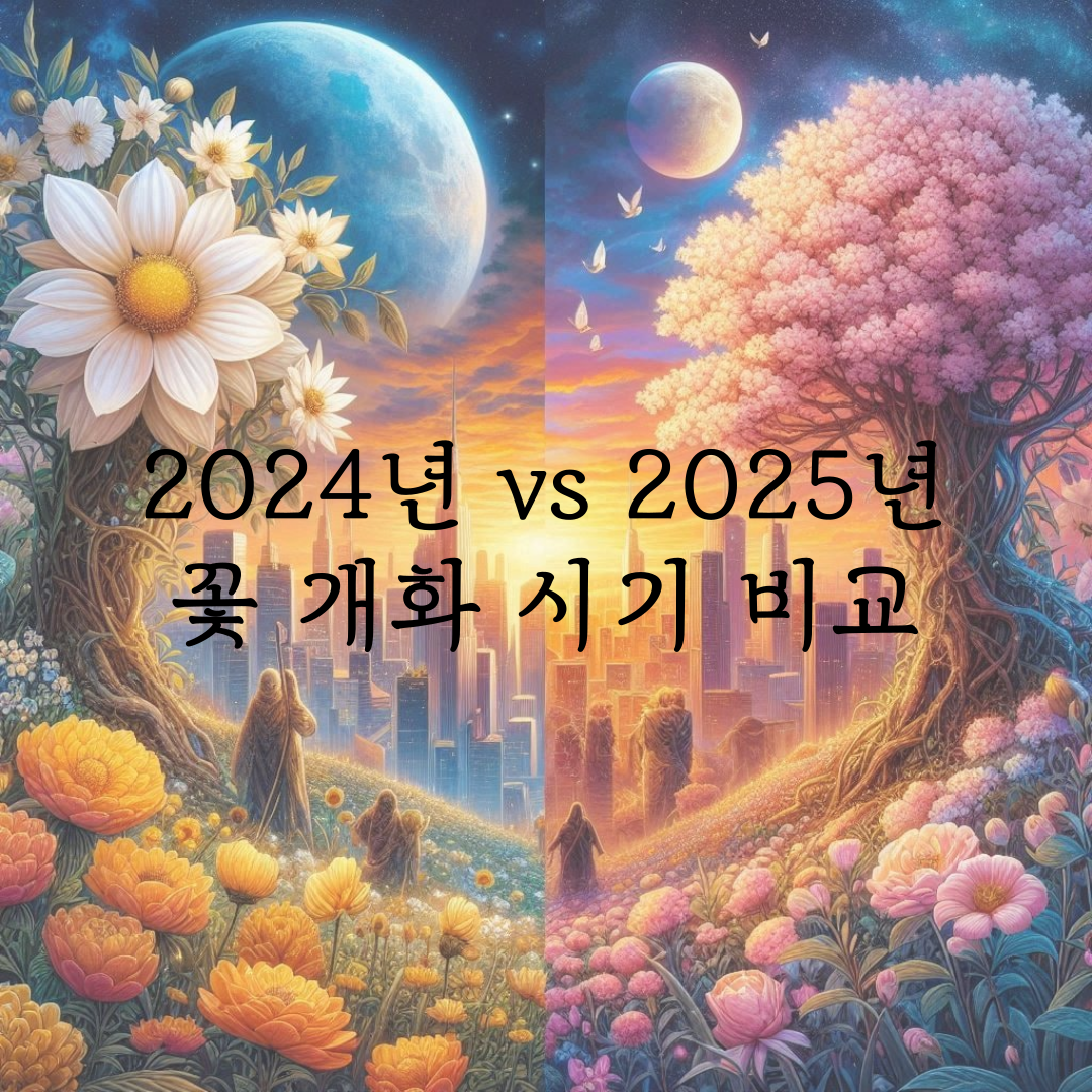 2024년 vs 2025년 꽃 개화 시기 비교 관련 사진