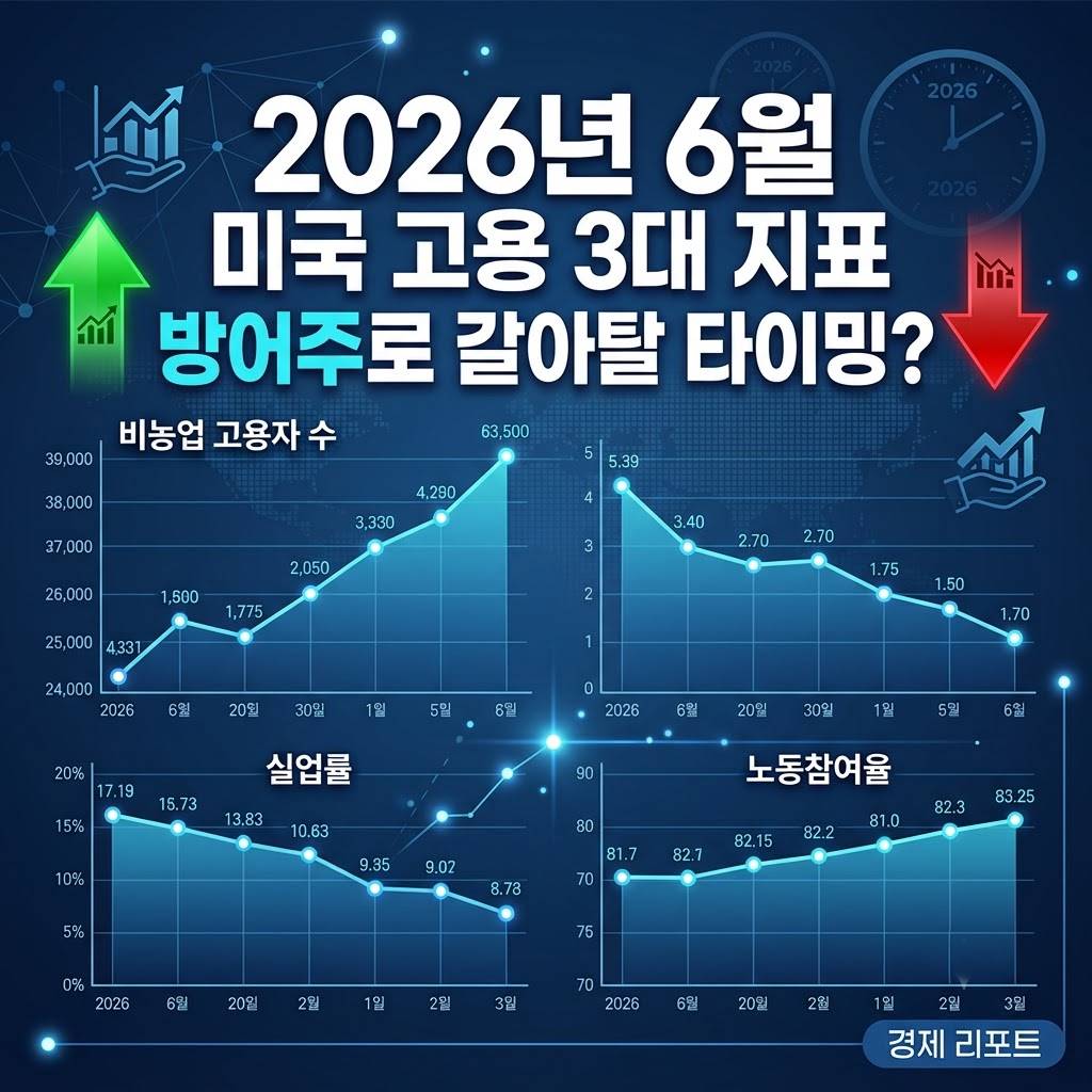미국 6월 고용 트리플 지표, 방어주로 갈아탈 타이밍일까?