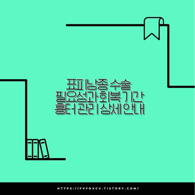 표피낭종 수술 필요성과 회복 기간 흉터 관리 상세 안내