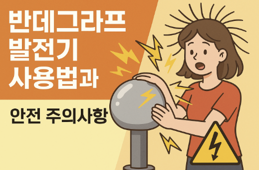 정전기 실험을 위한 반데그라프 발전기 사용법과 안전 주의사항