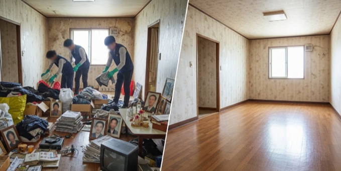 봉화 고독사청소 후 마무리