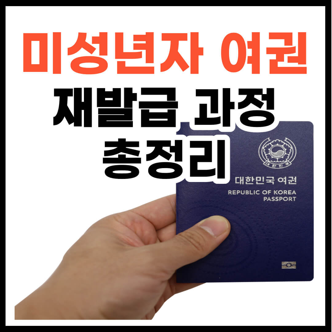 미성년자 여권 재발급 온라인 신청 가능? (발급과정 총정리)