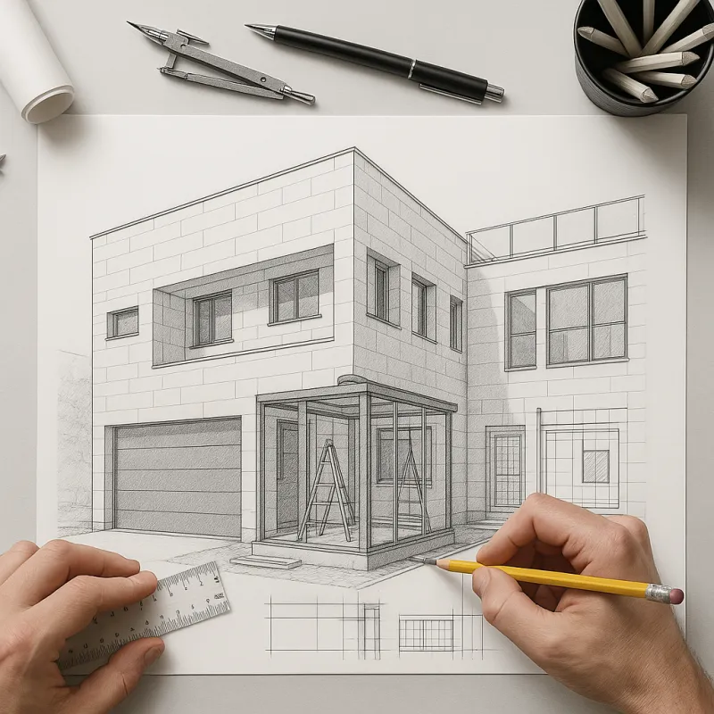 전원주택 썬룸 설계도