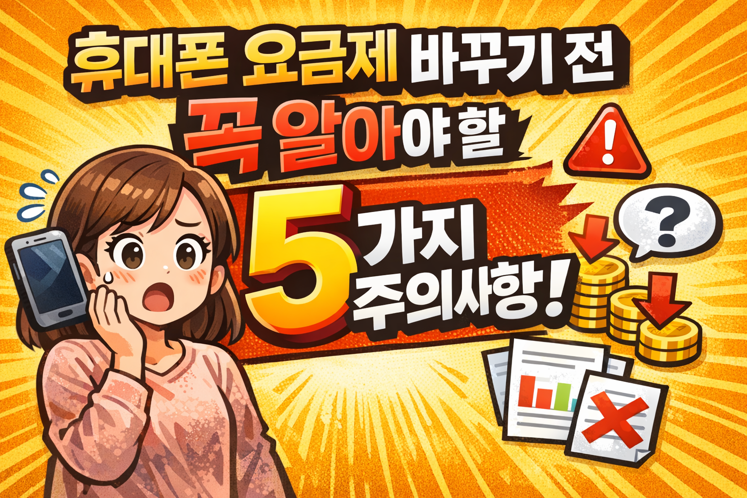 휴대폰 요금제 바꾸기 전 주의