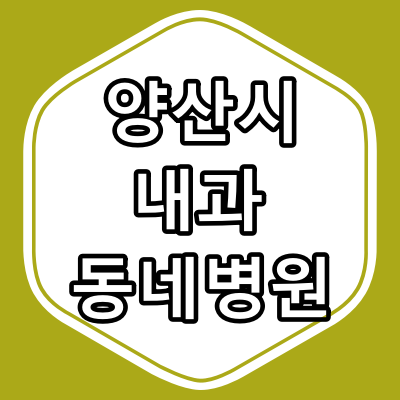 양산시 내과 전문의 진료 하는 동네 병원