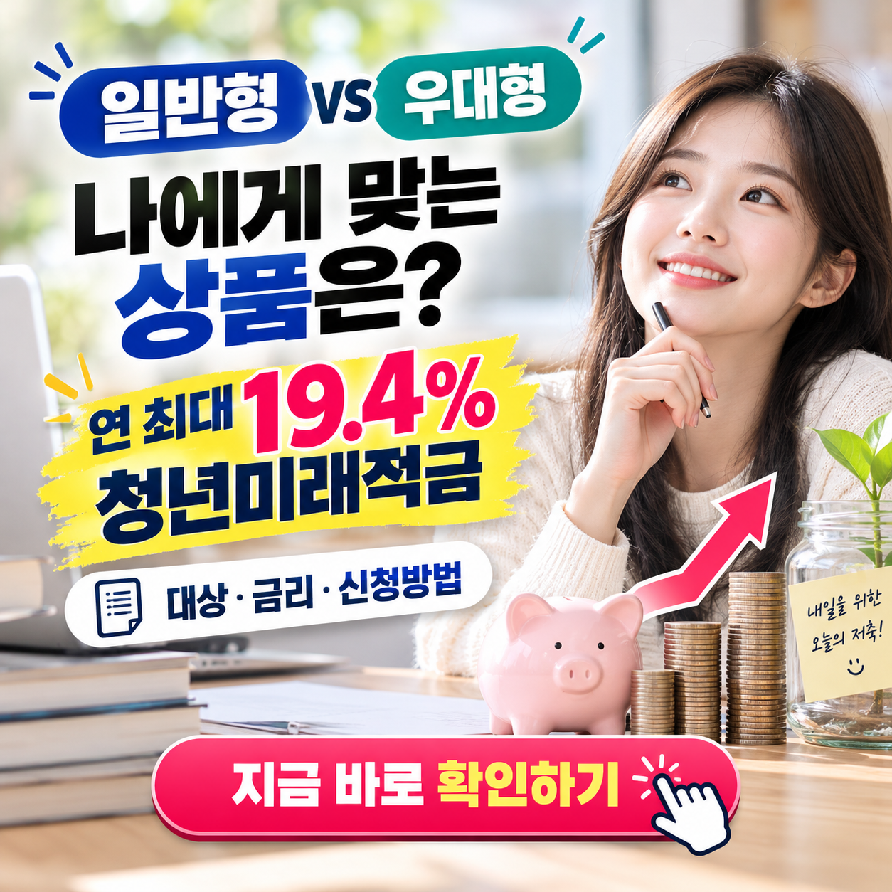 청년미래적금, 일반형 vs 우대형 선택 가이드 (자격조건 및 금리 비교 분석)