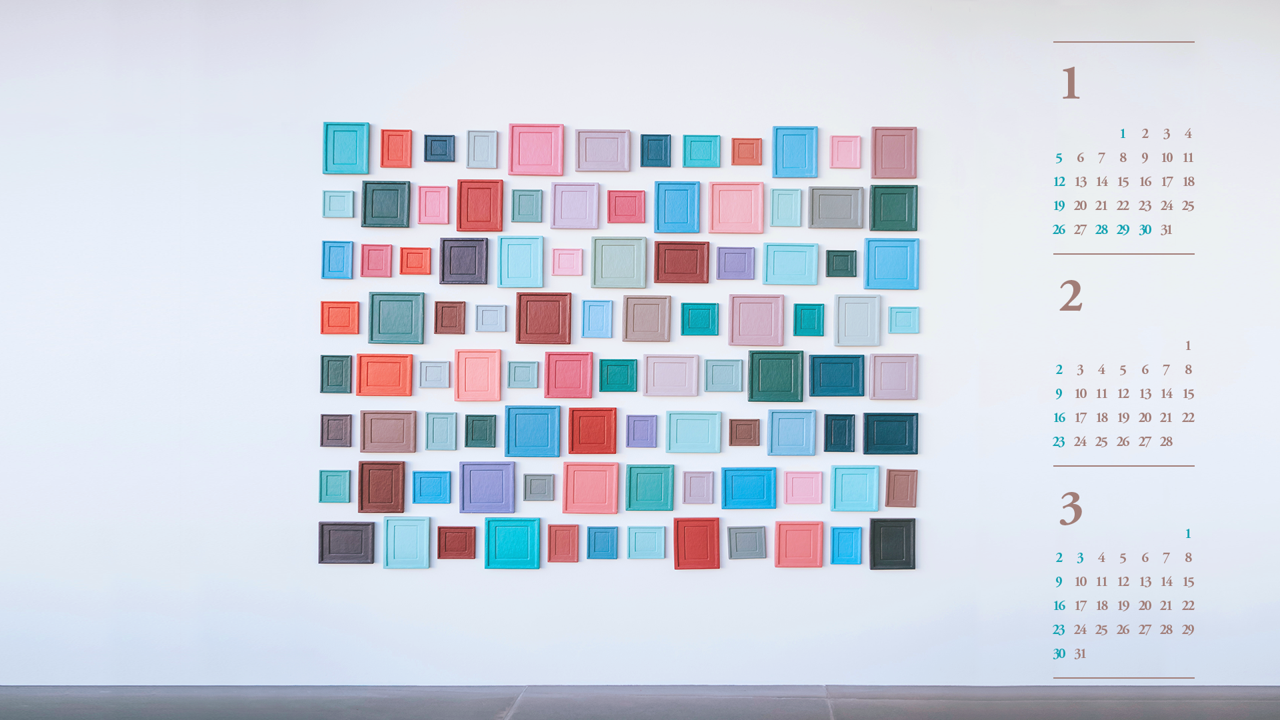 02 파스텔 액자 B - 2025년2월 노트북배경화면