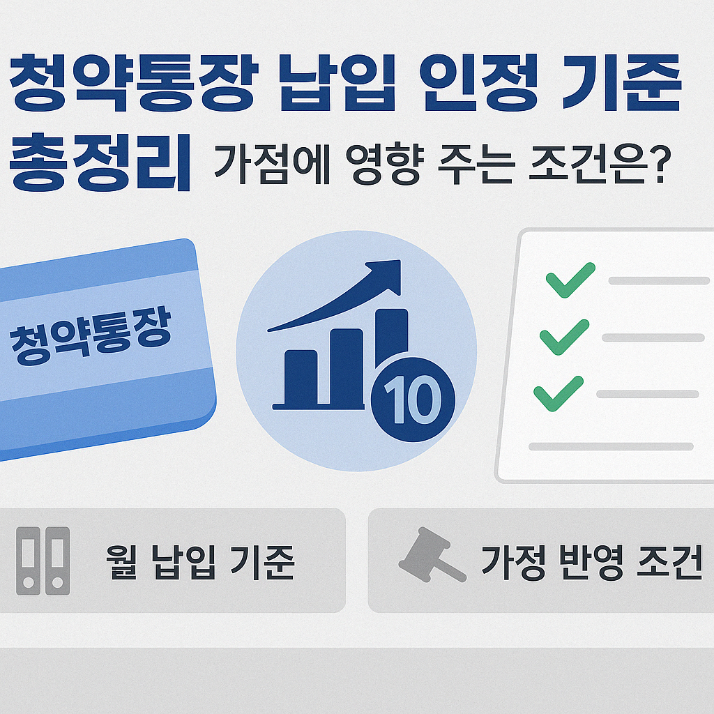 청약통장 납입기준