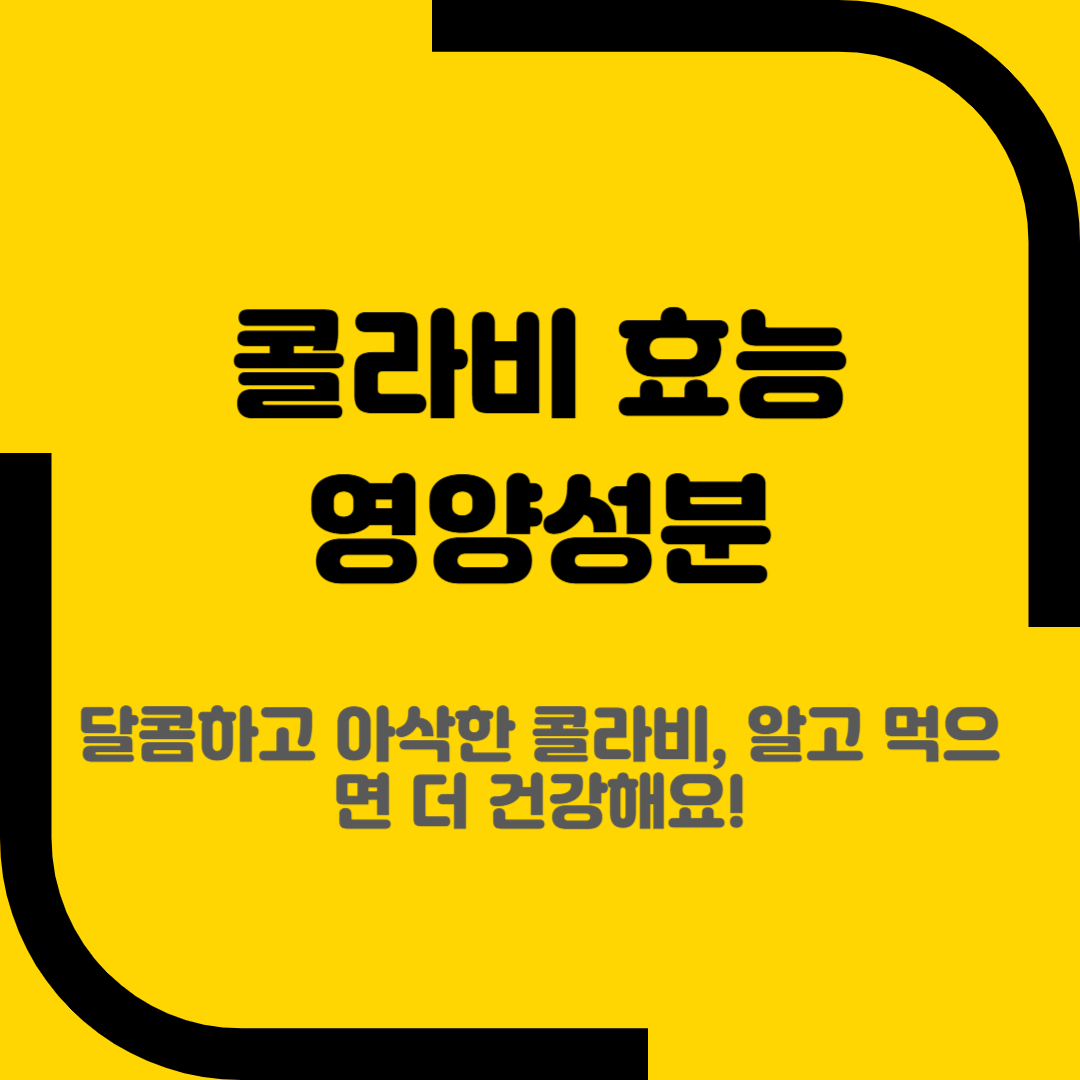 콜라비 효능 영양성분