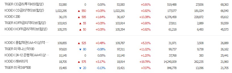 국내 상장 ETF