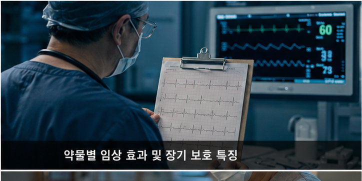 약물별 주요 효과 및 임상 특징