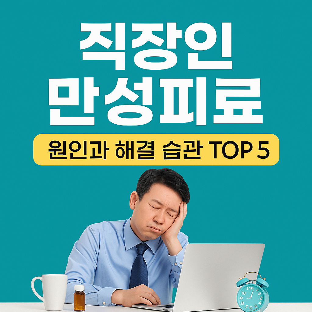 직장인 만성피로의 원인과 해결 습관 TOP5