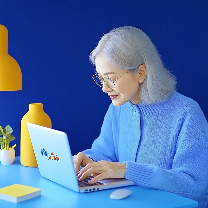 2025년 워킹맘이 집에서 퇴근 후 노후 대비 연금저축 ETF 포트폴리오를 노트북과 재테크 차트로 분석하며 장기 투자전략을 세우는 모습. 연금 ETF, 포트폴리오 구성, 투자 방법, 금융 데이터, 은퇴설계 키워드 포함