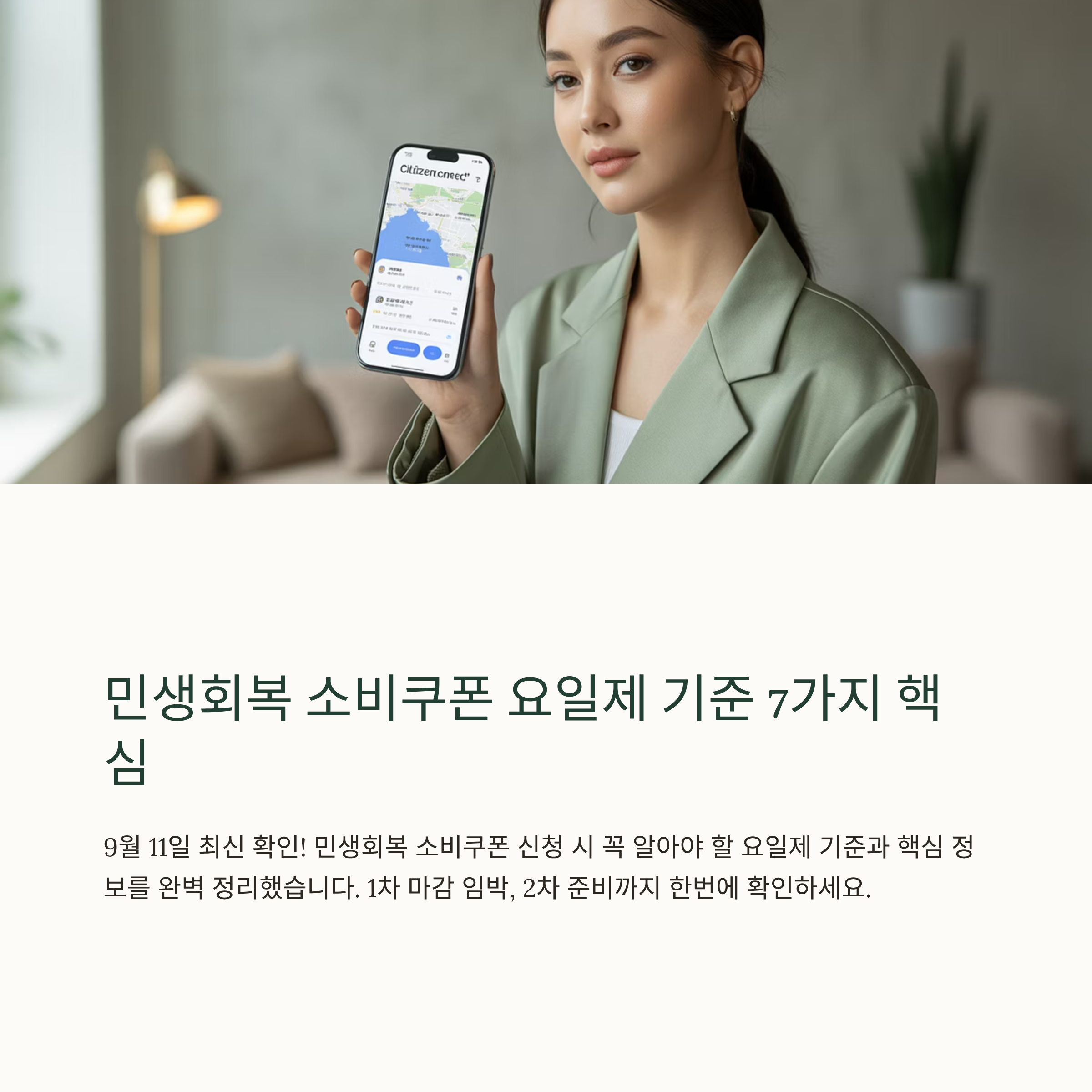 민생회복 소비쿠폰 요일제 기준 7가지 핵심