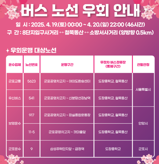 버스 우회노선