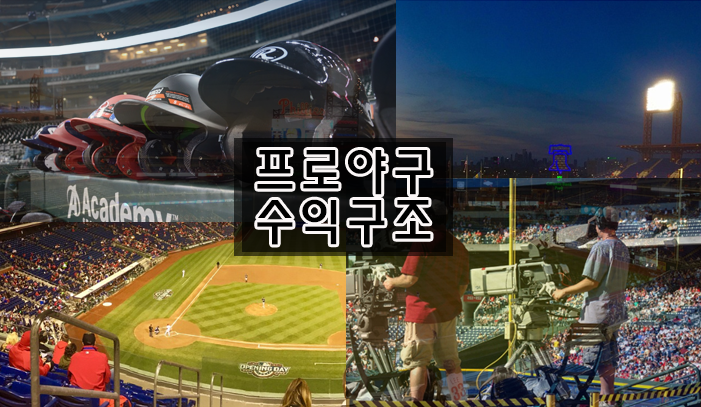 야구팀의 수익 구조 관련 이미지