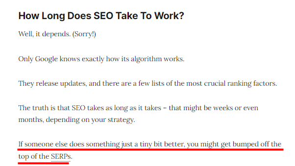 SEO가 작동하는 데 얼마나 걸릴까 대표 이미지