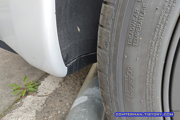 테슬라 모델3 하이랜드 뒷바퀴 휠하우스