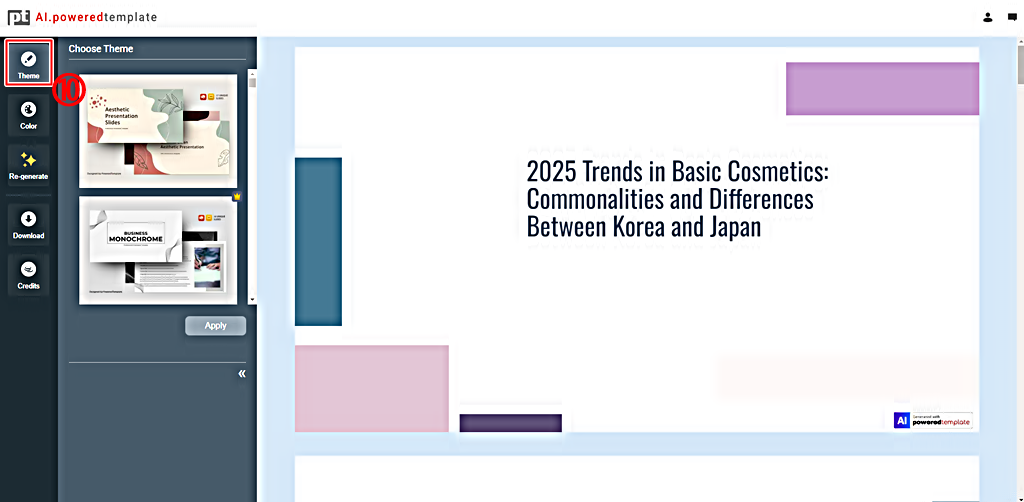 PPT Theme 선택│ ai.poweredtemplate