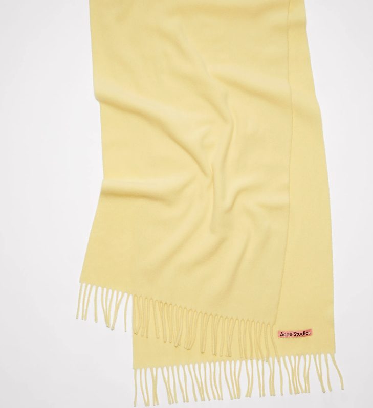 울 프린지 스카프 - 바닐라 옐로우 사진1