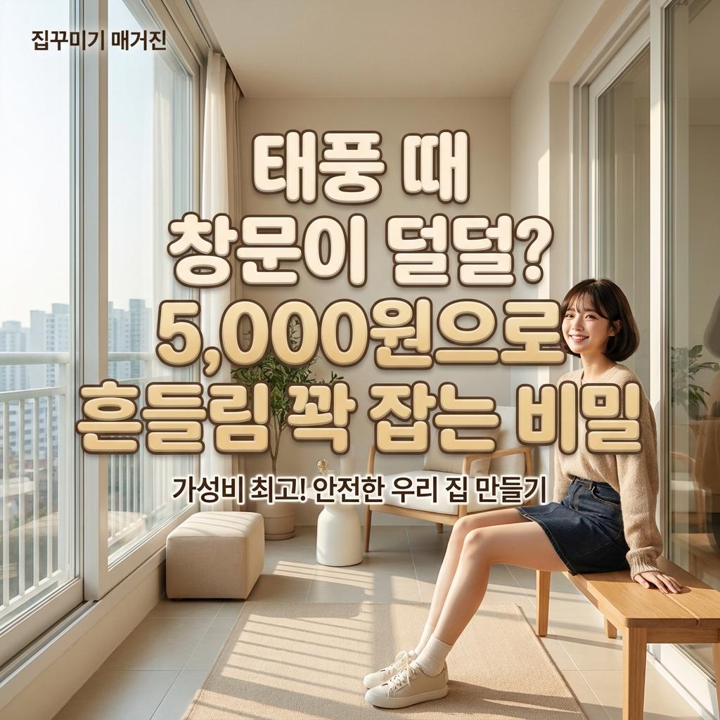 베란다 창문 흔들림 수리 30평 아파트 샷시 모헤어 셀프 교체로 태풍 걱정 해결