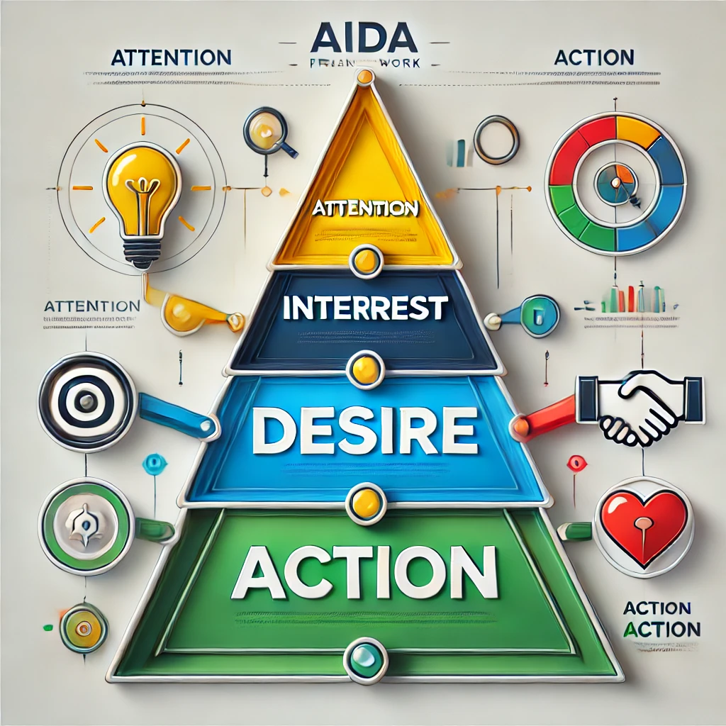 AIDA 프레임워크 법칙으로 마케팅 성공하는 방법
