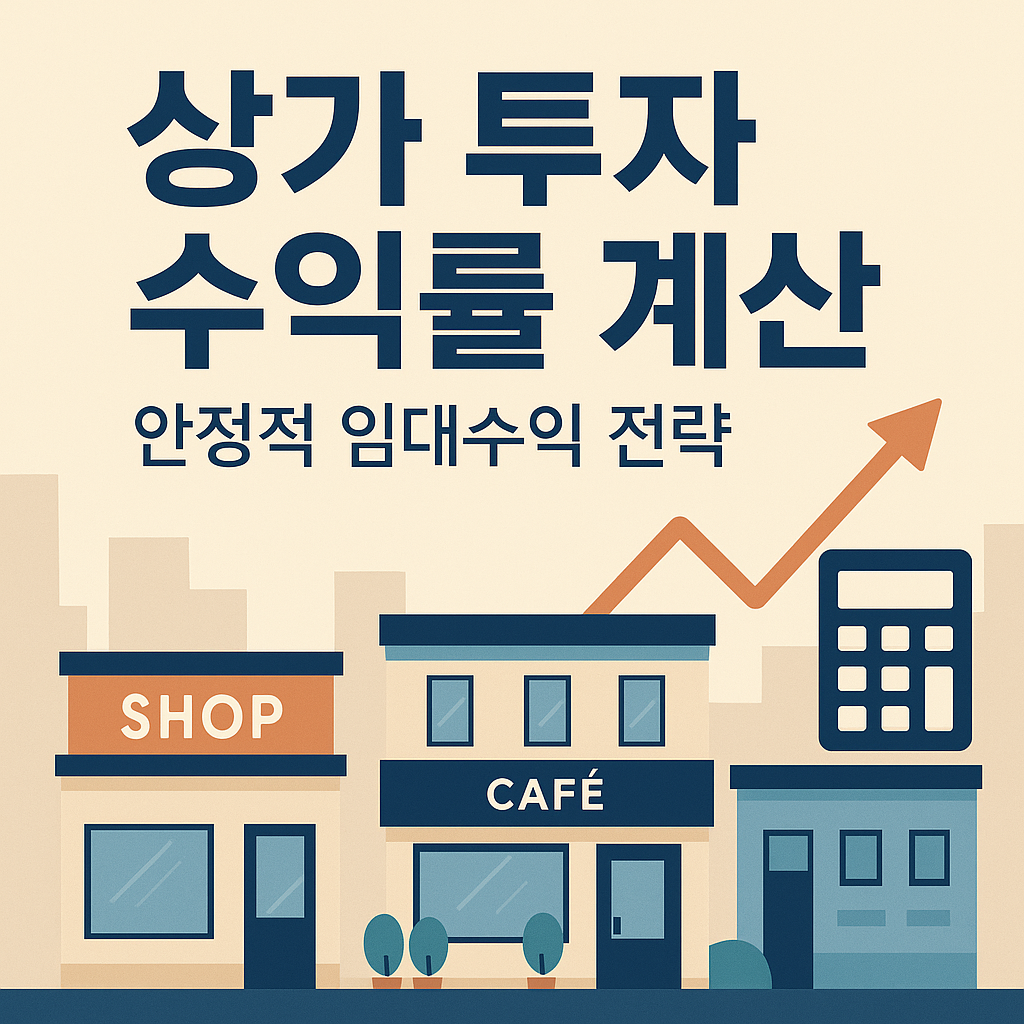 상가 투자 시 수익률 계산과 안정적 임대 수익 전략