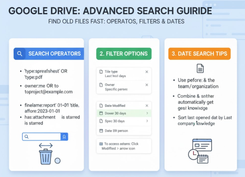 구글 드라이브 고급 검색 가이드 이미지