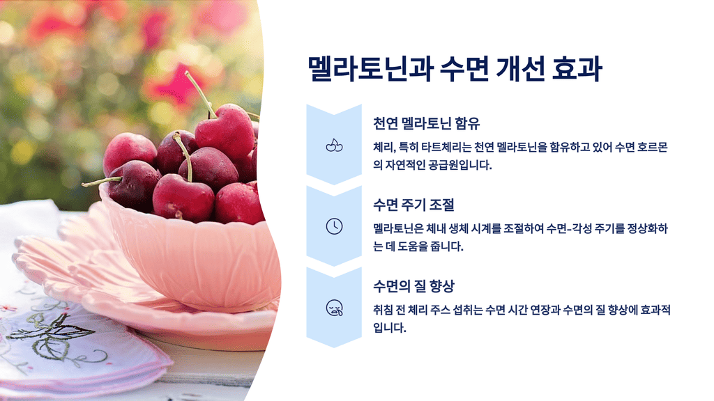 멜라토닌과 수면 개선 효과