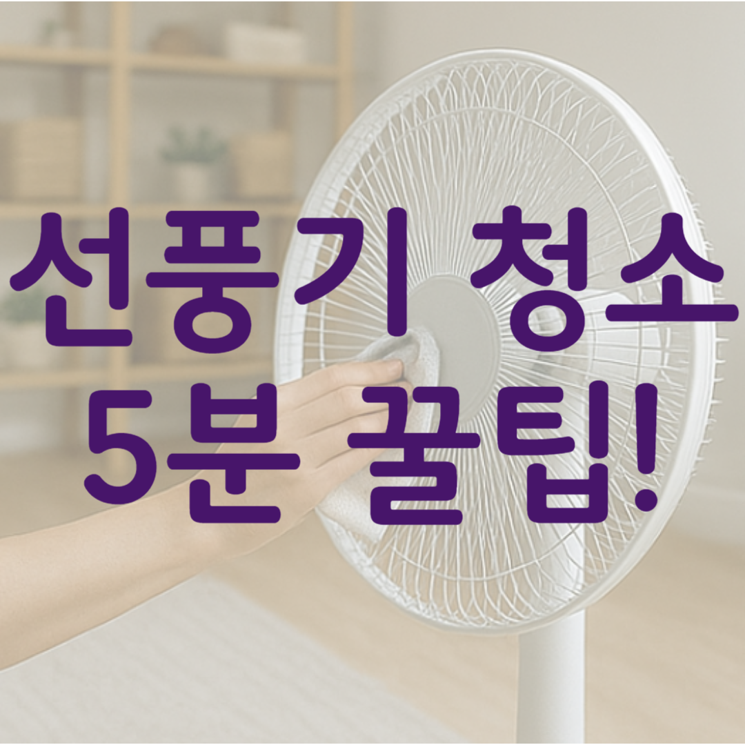 선풍기 청소 5분 꿀팁 관련 사진