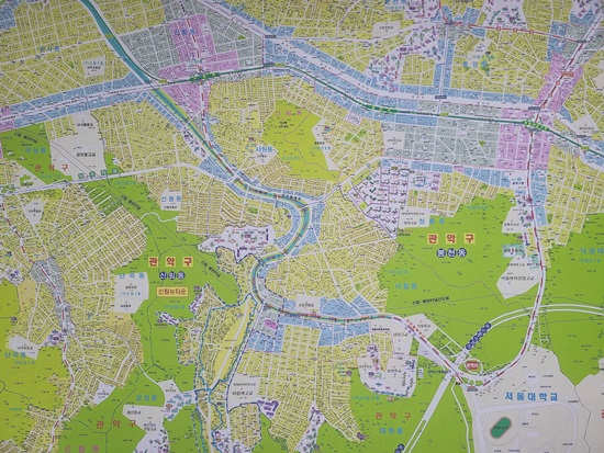 관악구 지역 지도