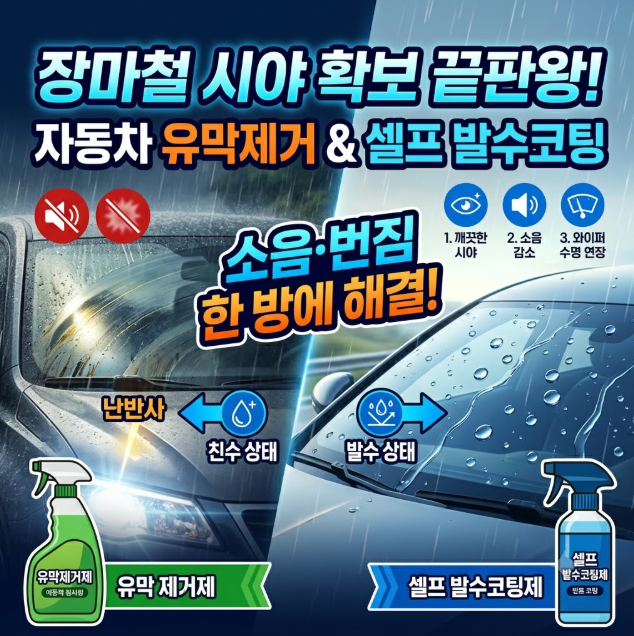 자동차 유막제거 및 셀프 발수코팅