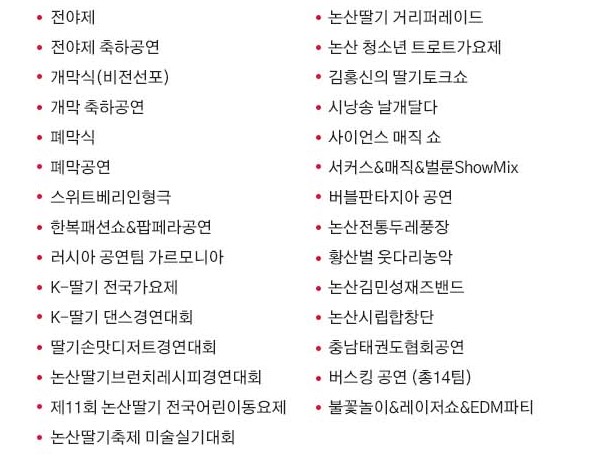 축제 프로그램