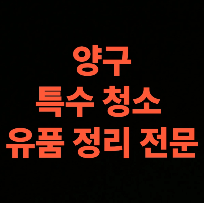 양구 고독사청소 업체