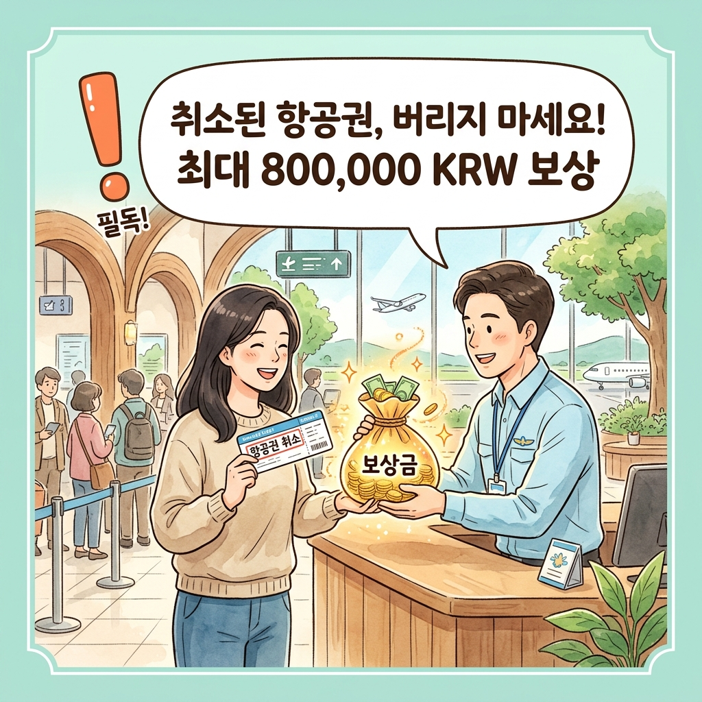 2026년 항공사 결항 보상 및 환불 받는 3가지 비법