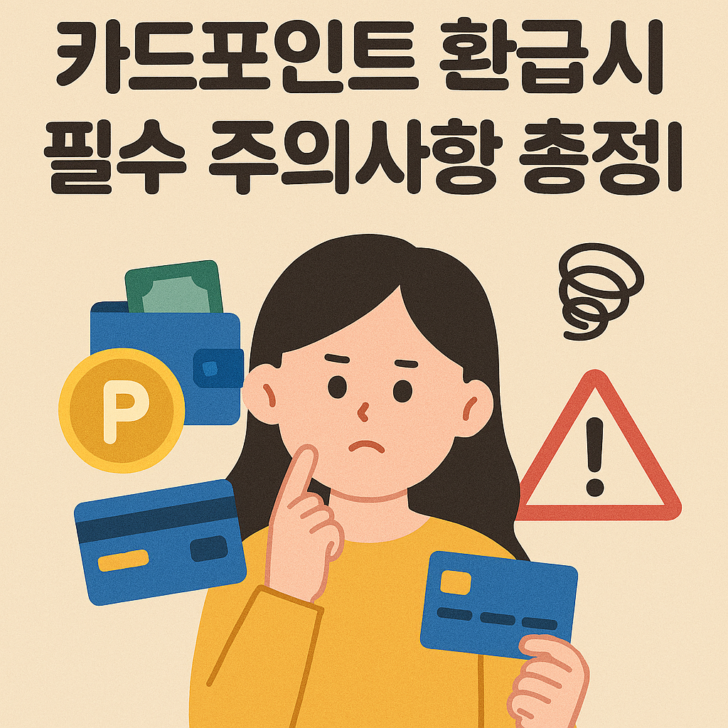 카드포인트 환급시 필수 주의사항 총정리 (2025)