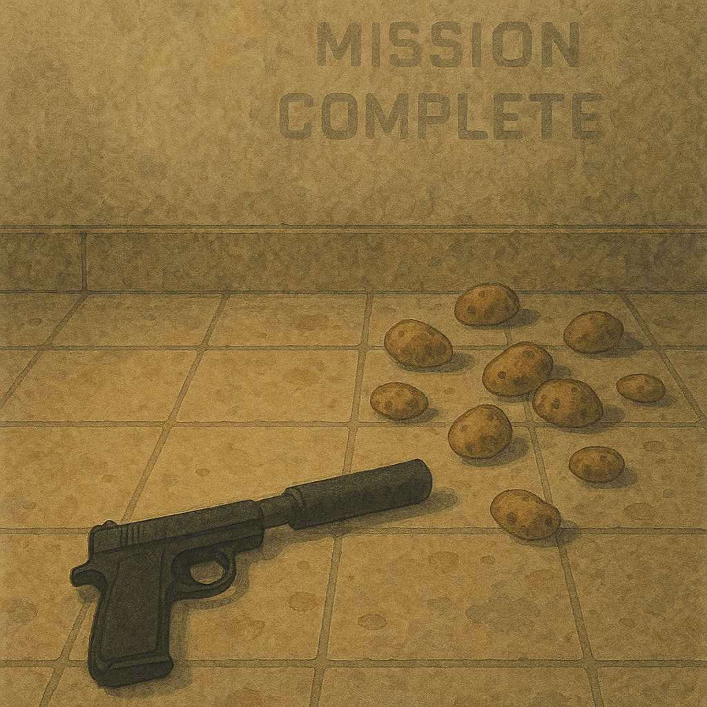 존재를 지우는 시스템 – 씨감자가 깔린 화장실 타일 바닥