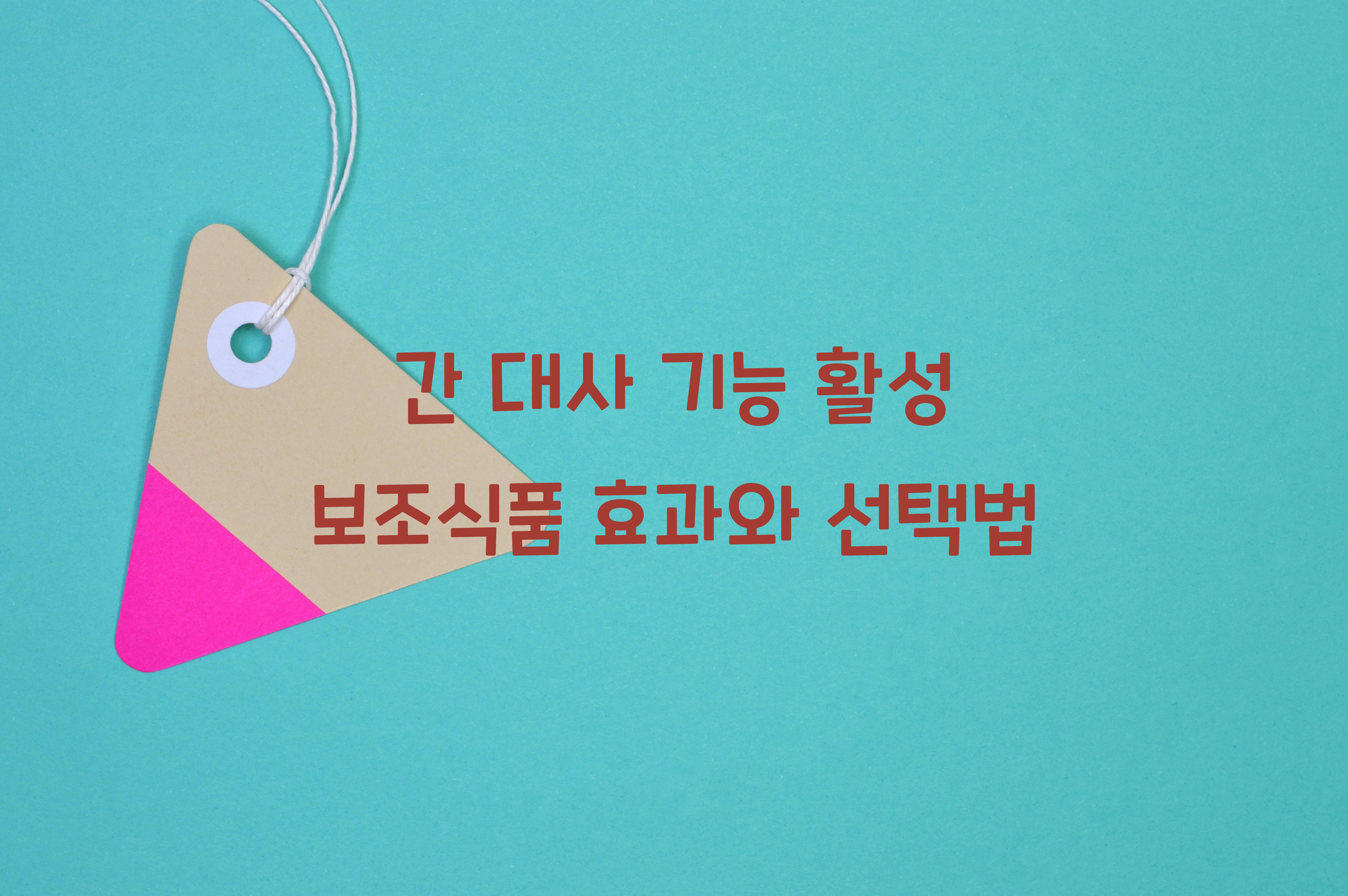 간 대사 기능 활성 보조식품