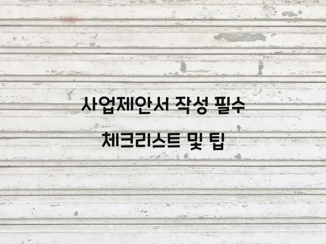 사업제안서