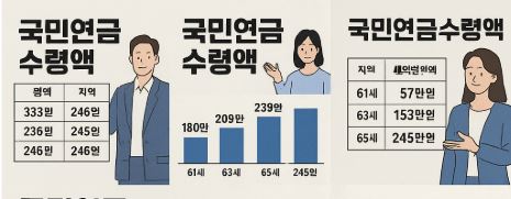 국민연금수령액과 표
